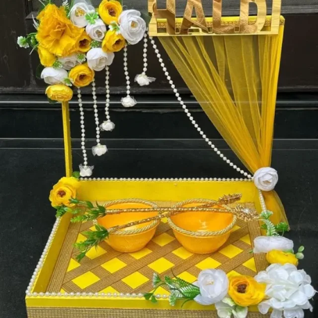 Haldi Ceremony Decorative Tray